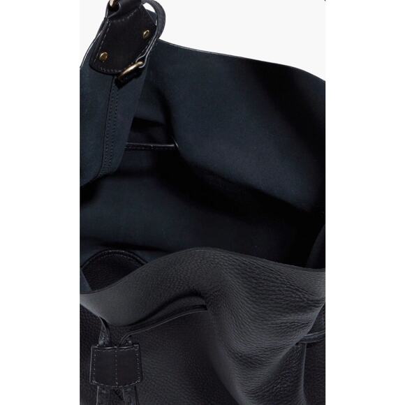 Burberry Black Tasseled Pebbled-Leather Drawstring Bucket Bag NWT - Picture 5 of 16